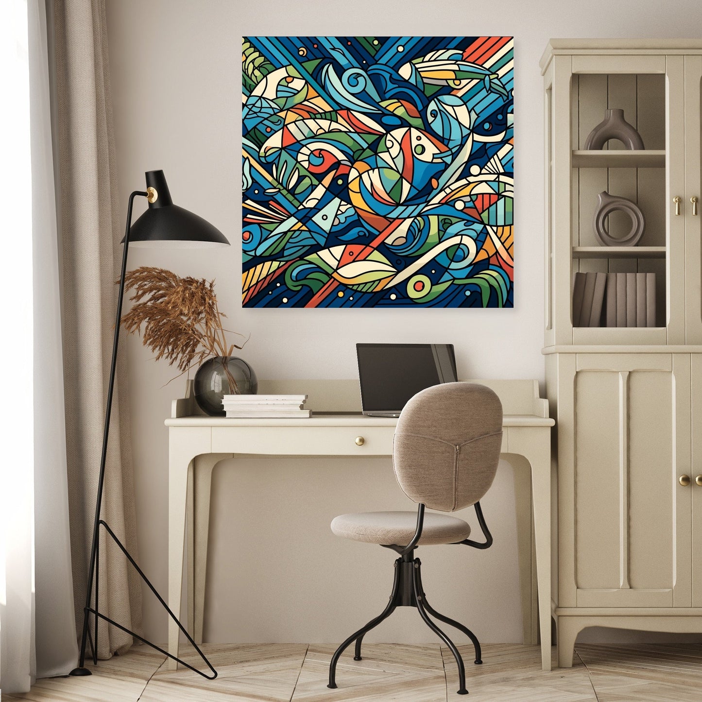 Marine Mosaic Canvas