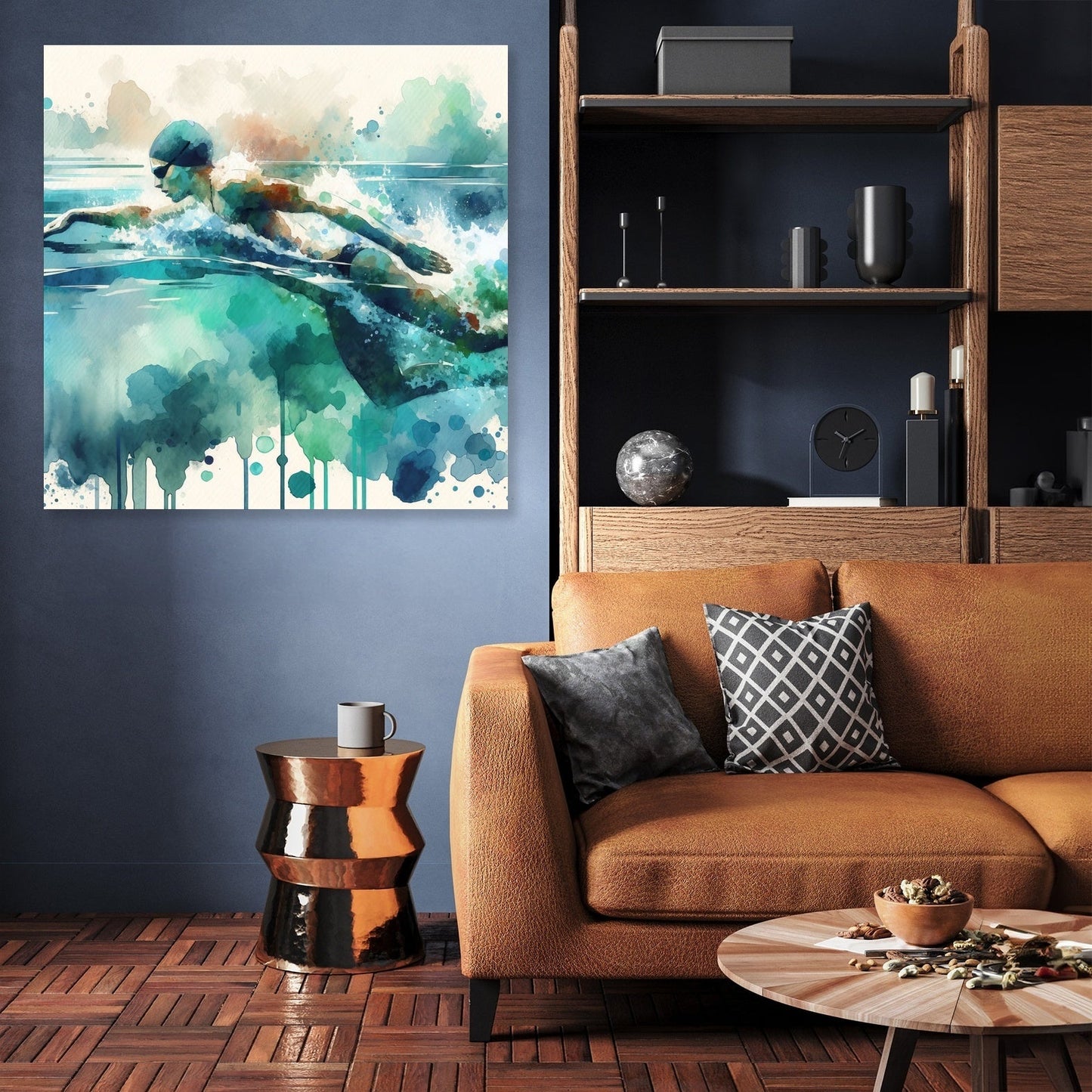 Elegant Swimmer Canvas