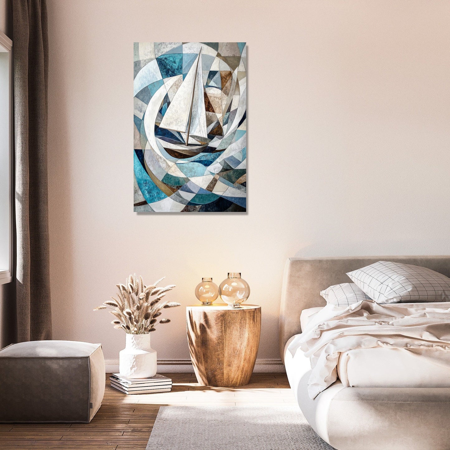 Geometric Sailing Canvas