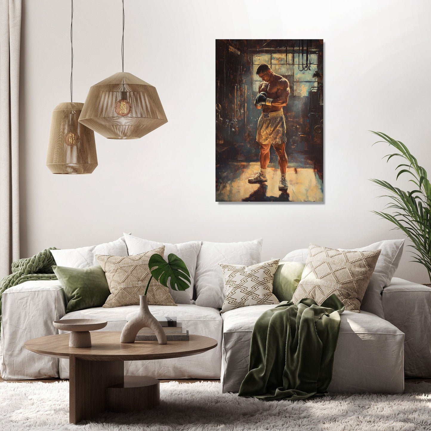 Determined Boxer Canvas