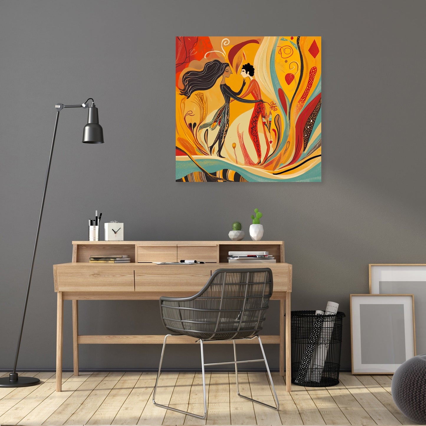 Mythic Union Flames Canvas