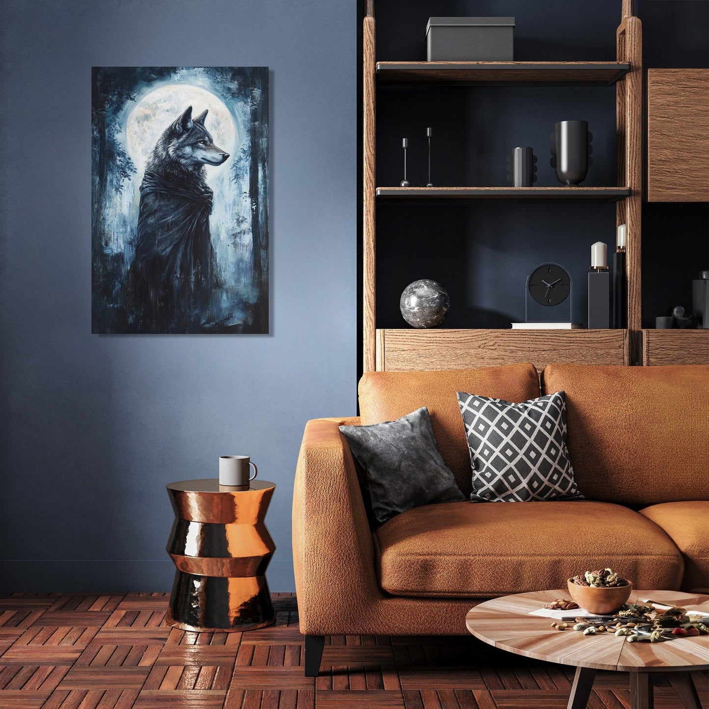Regal Wolf Moon Canvas