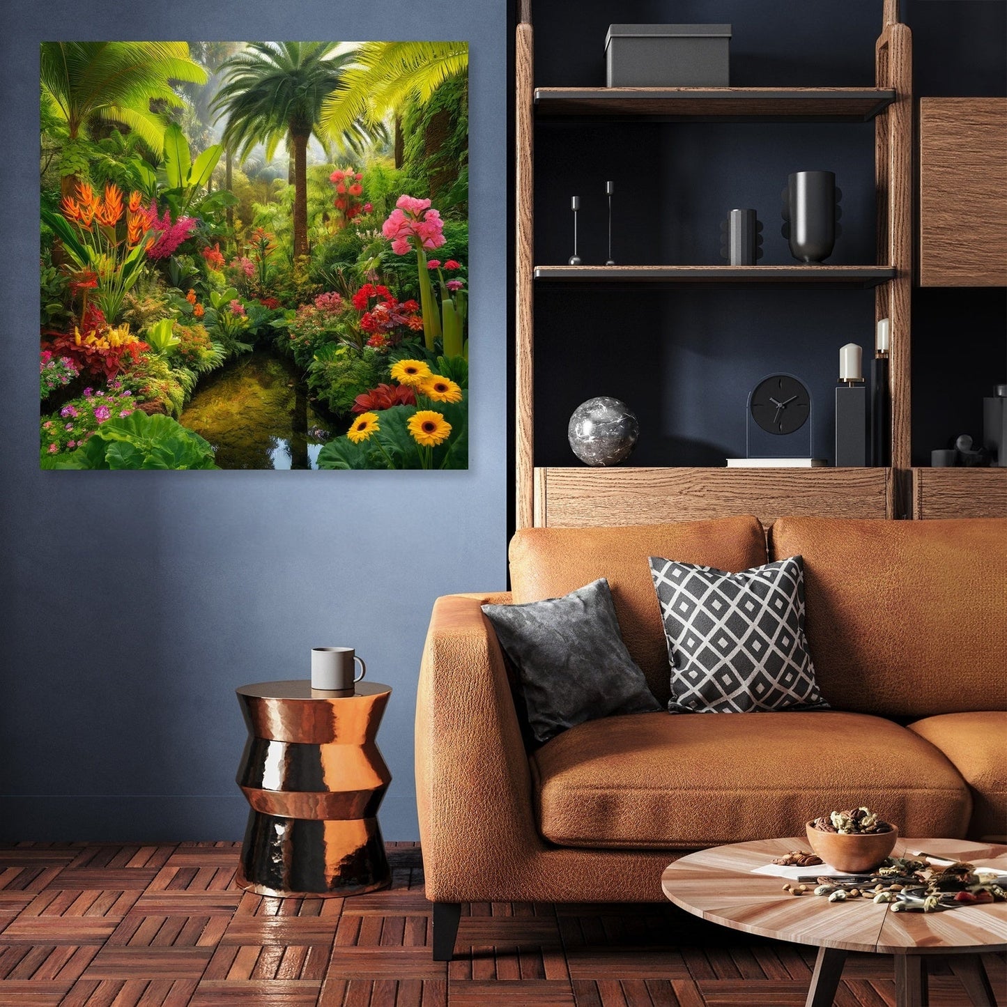 Tropical Garden Oasis Canvas