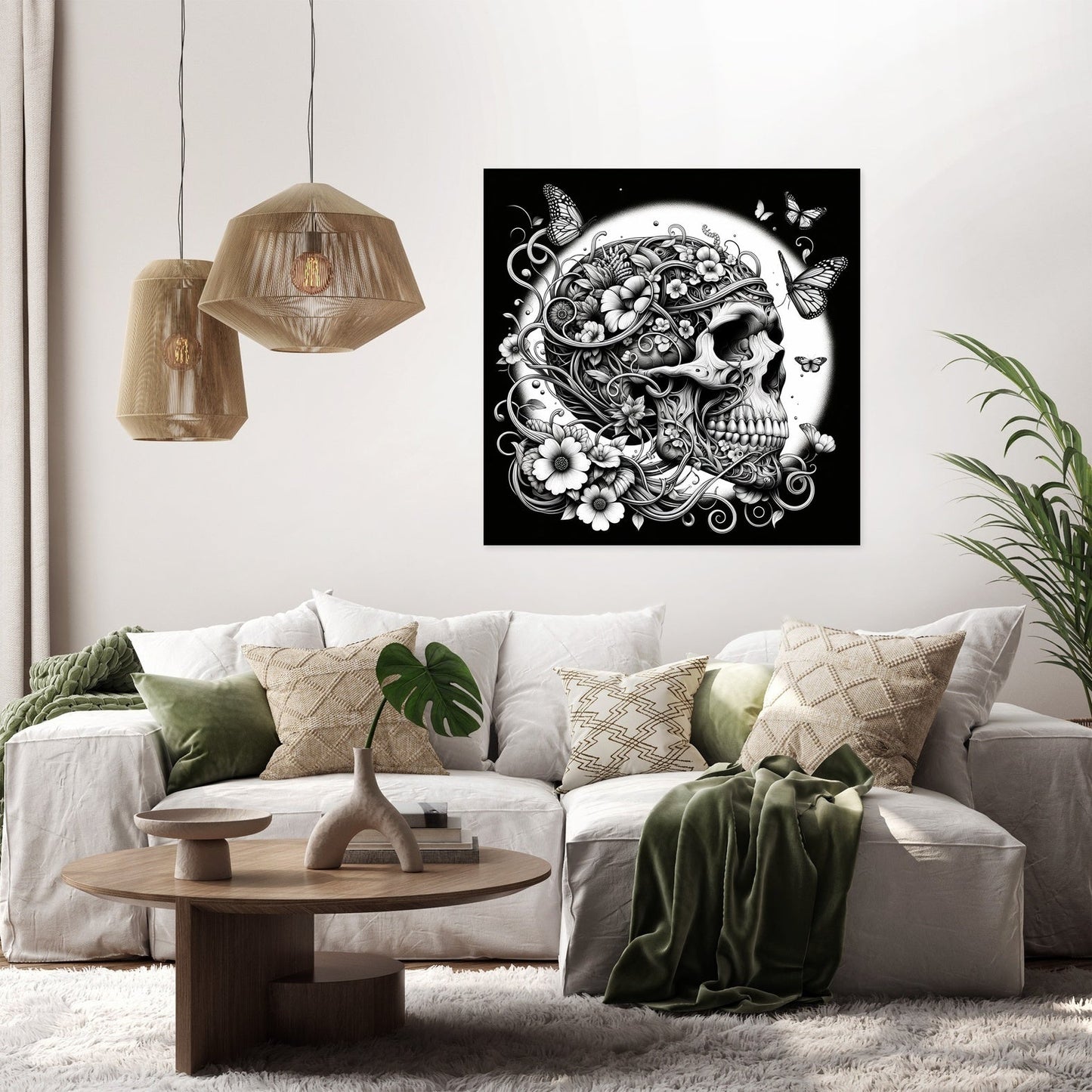 Surreal Skull Canvas