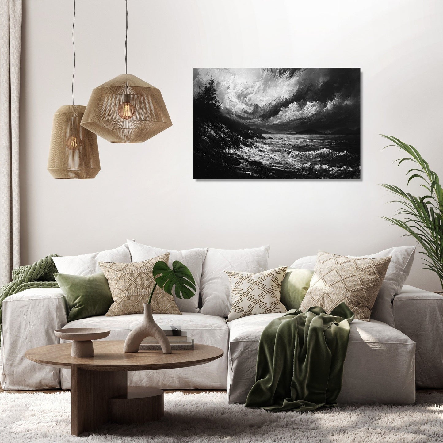 Serene Shores Chaos Canvas