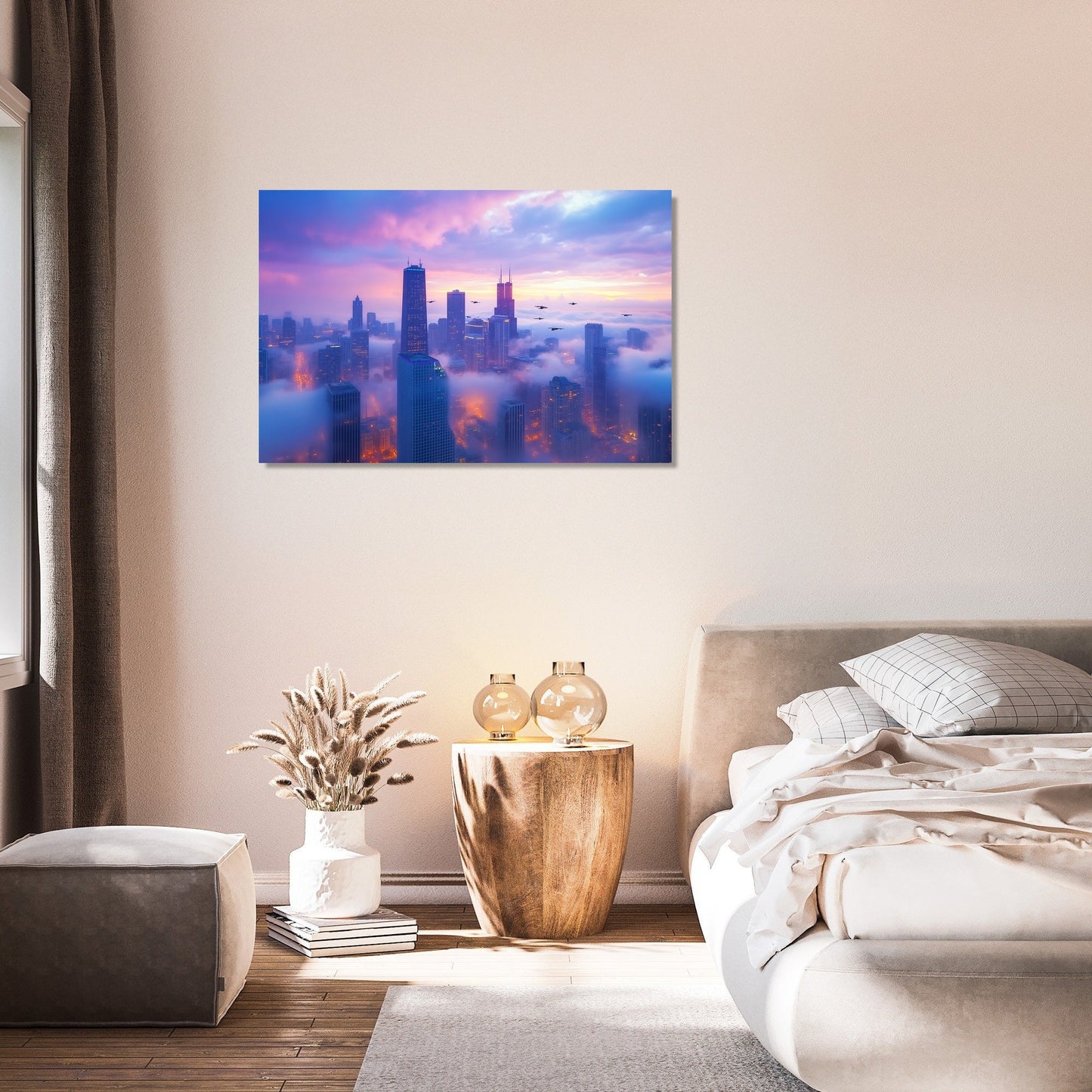 Futuristic Cityscape Canvas