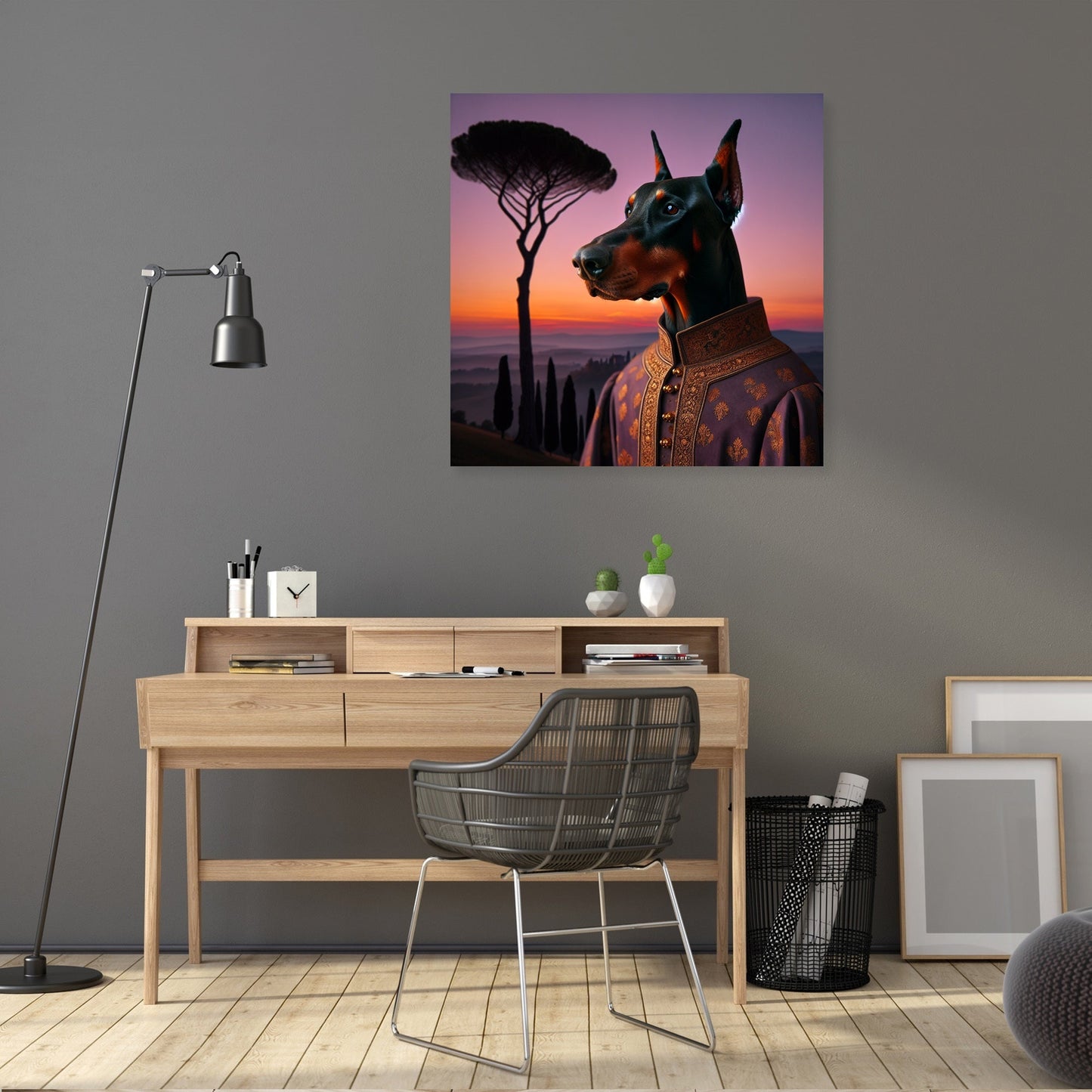 Dusk's Regal Doberman Canvas