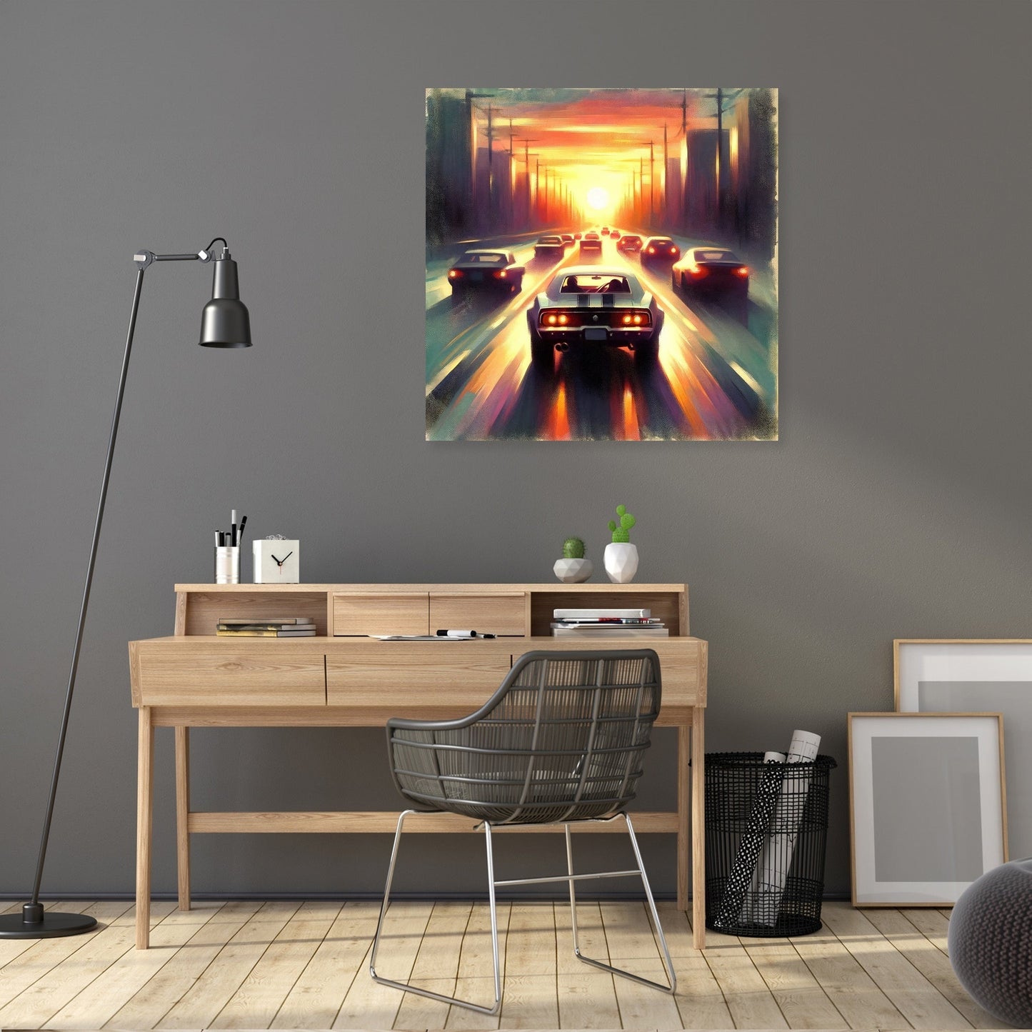 Sunset Bumper Racer Canvas