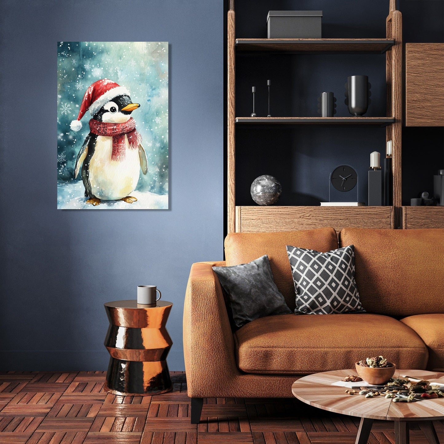 Penguin Holiday Cheer Canvas