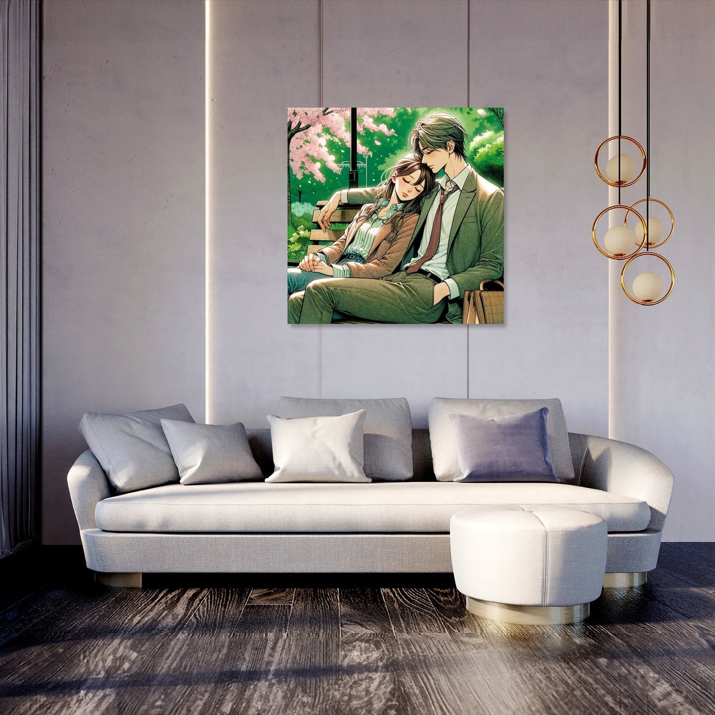 Cherry Blossom Embrace Canvas