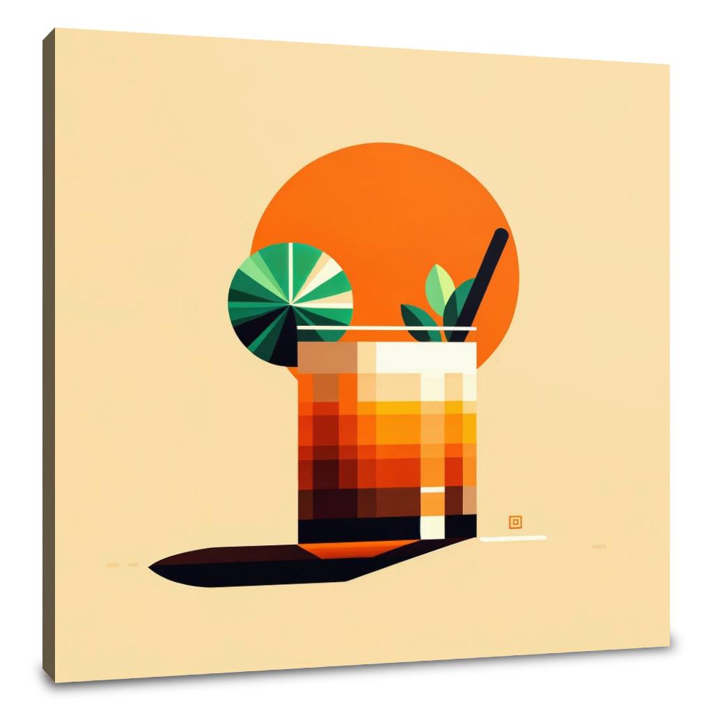 Mai Tai Minimalist Art Canvas