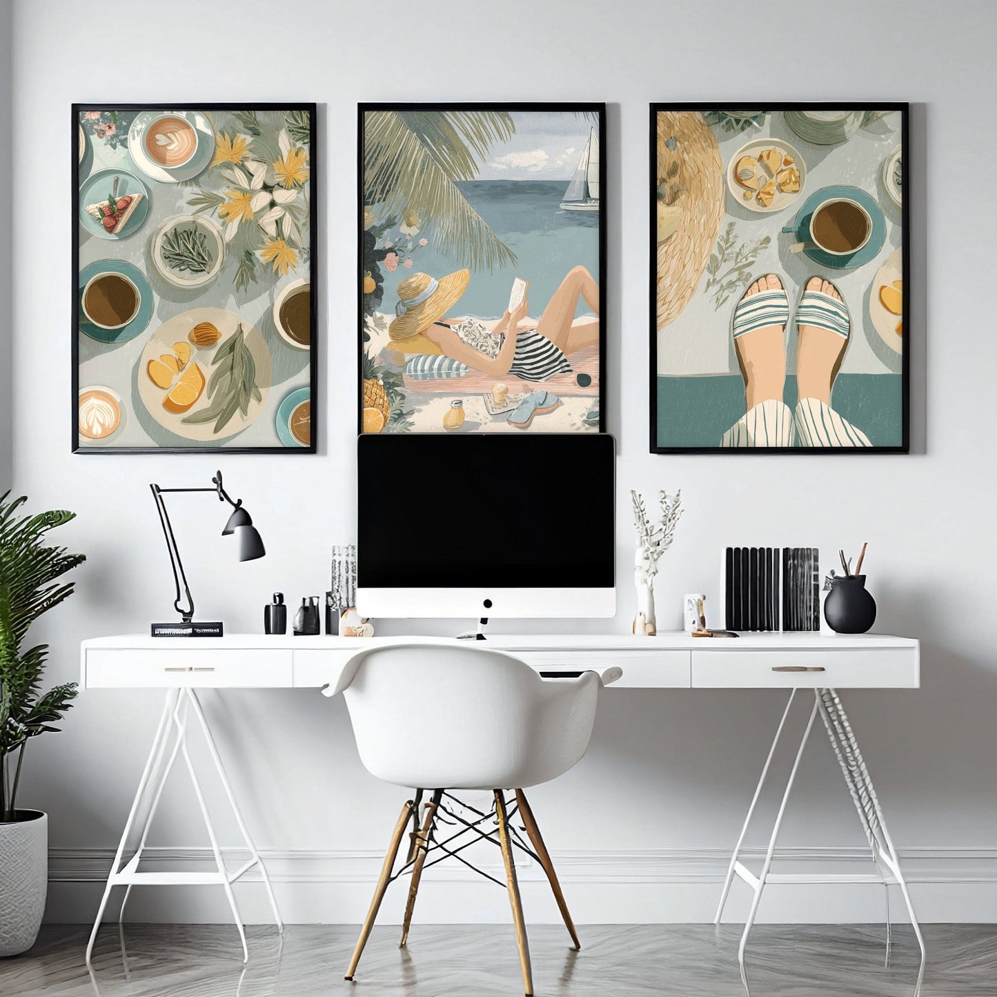 Feature Wall Art | Set of 3 Italian Lifestyle Wall art Prints