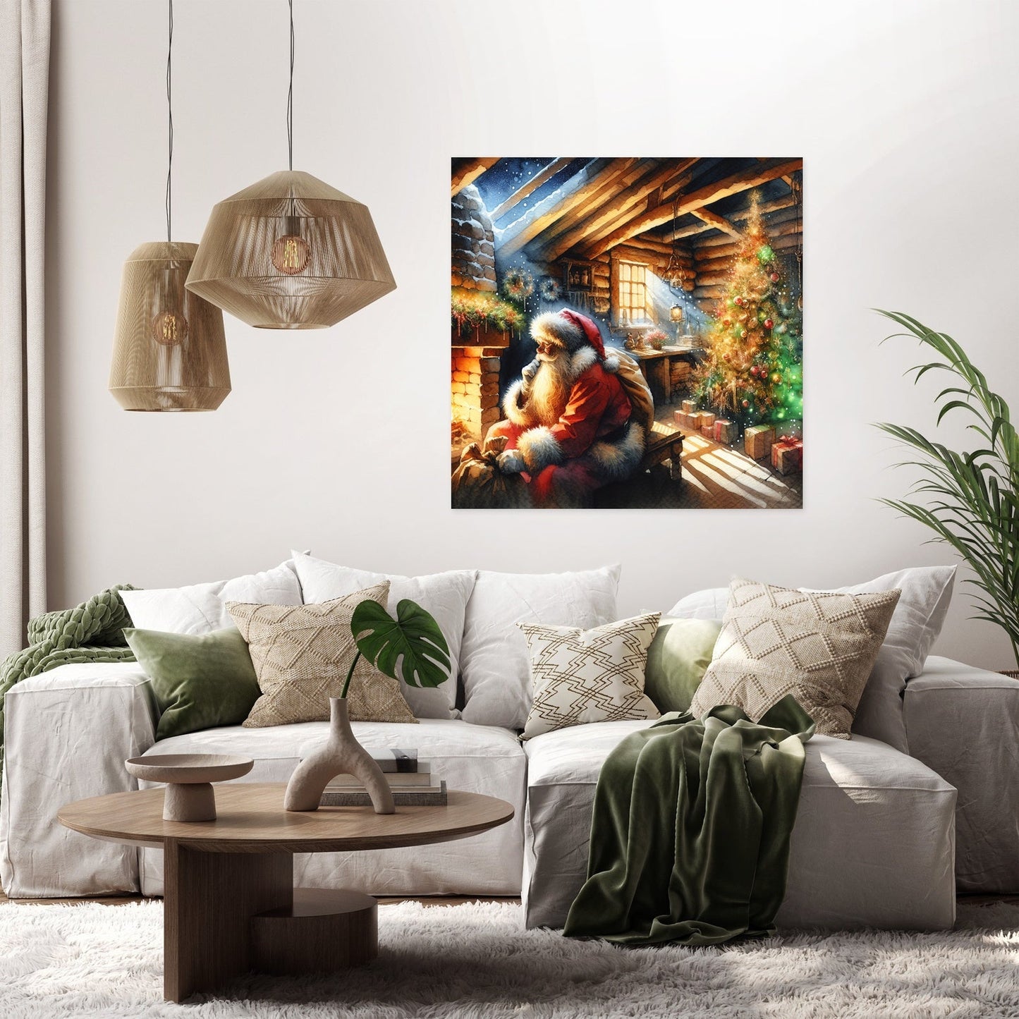Santa's Serene Solitude Canvas