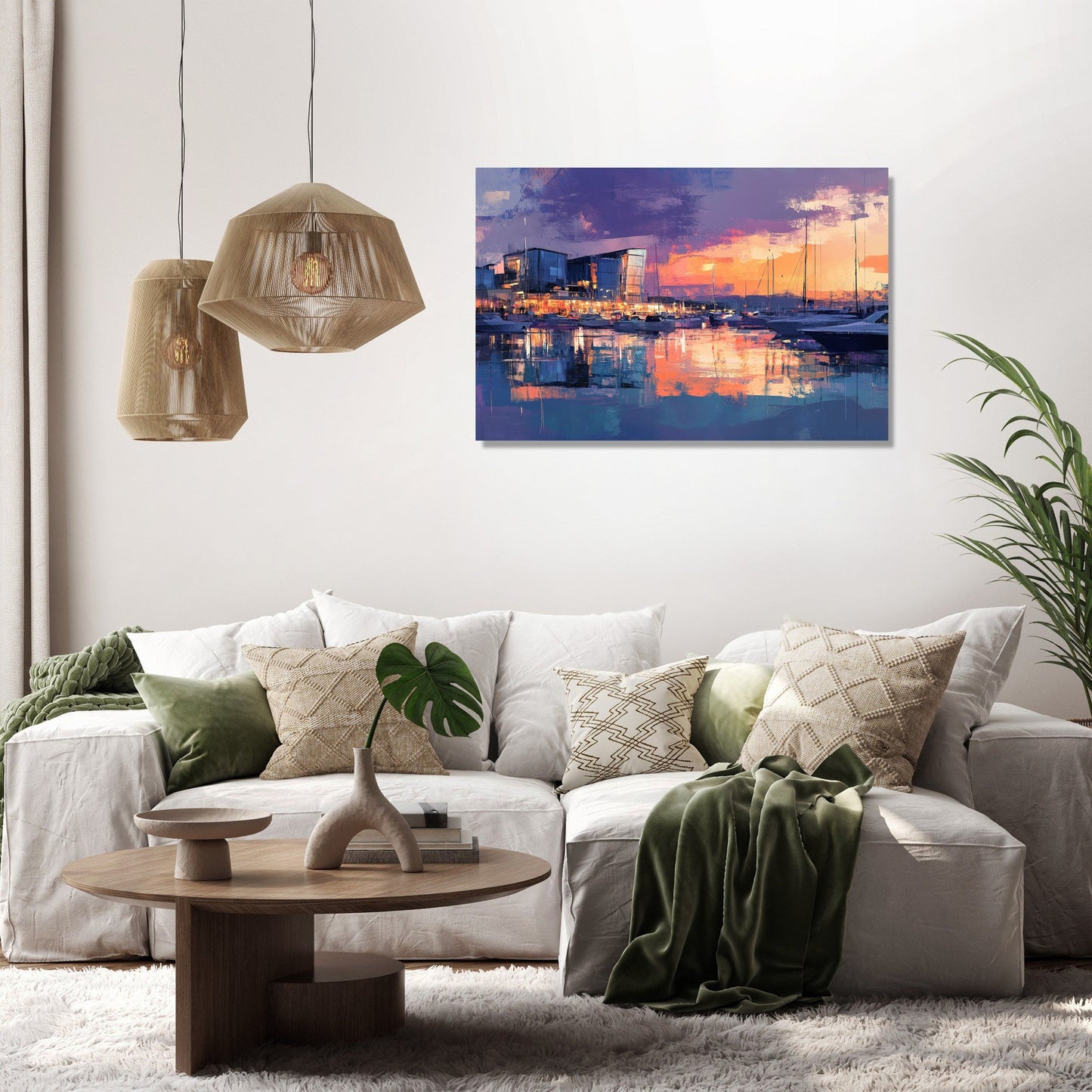 Southampton Marina Twilight Canvas