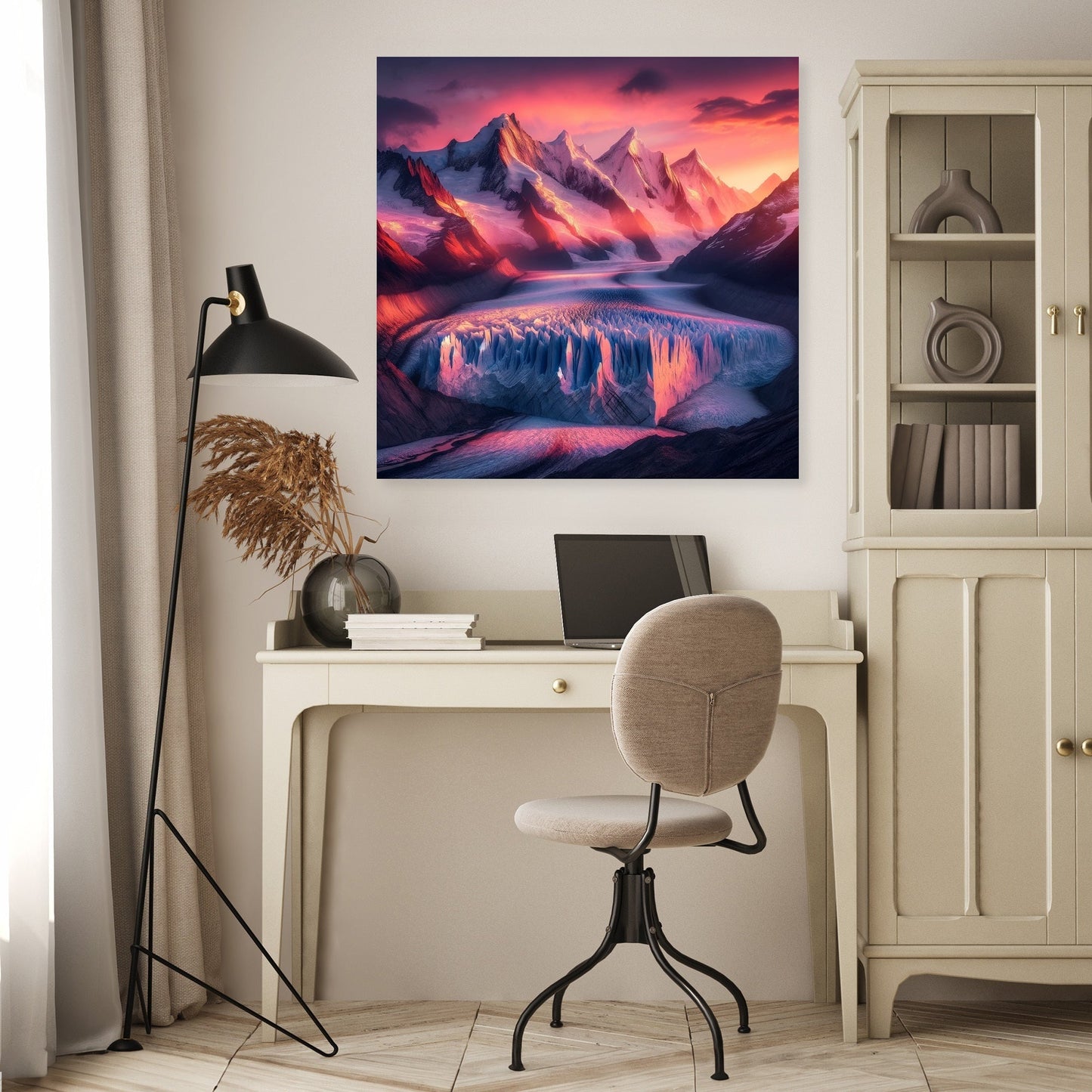 Sunset Glacier Canvas