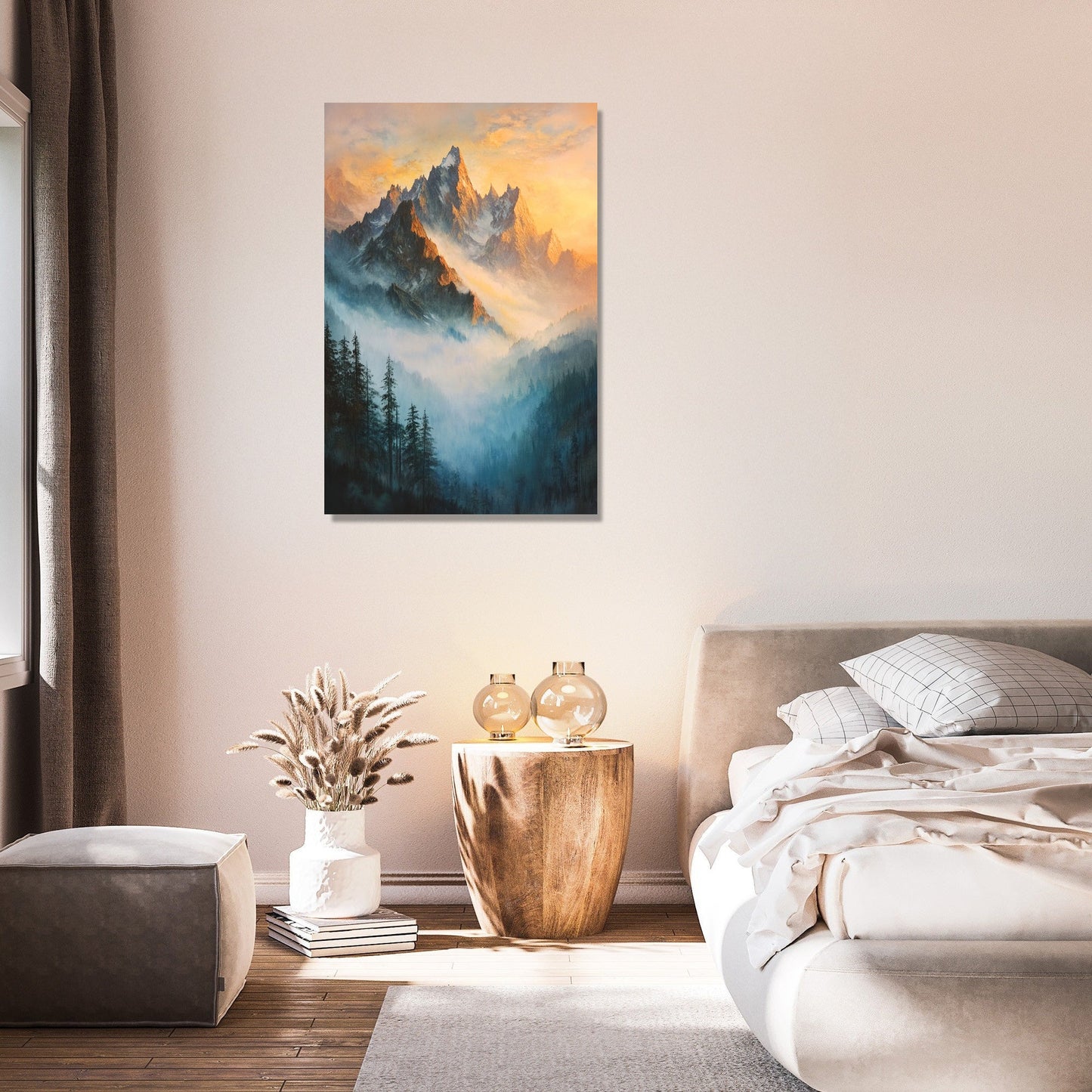 Misty Mountain Sunrise Canvas