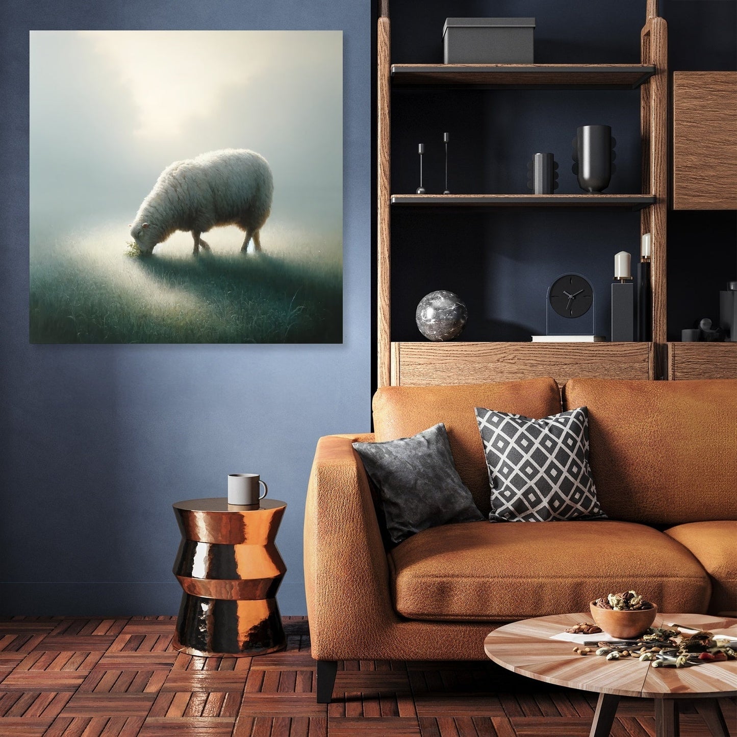 Misty Dawn Grazing Canvas