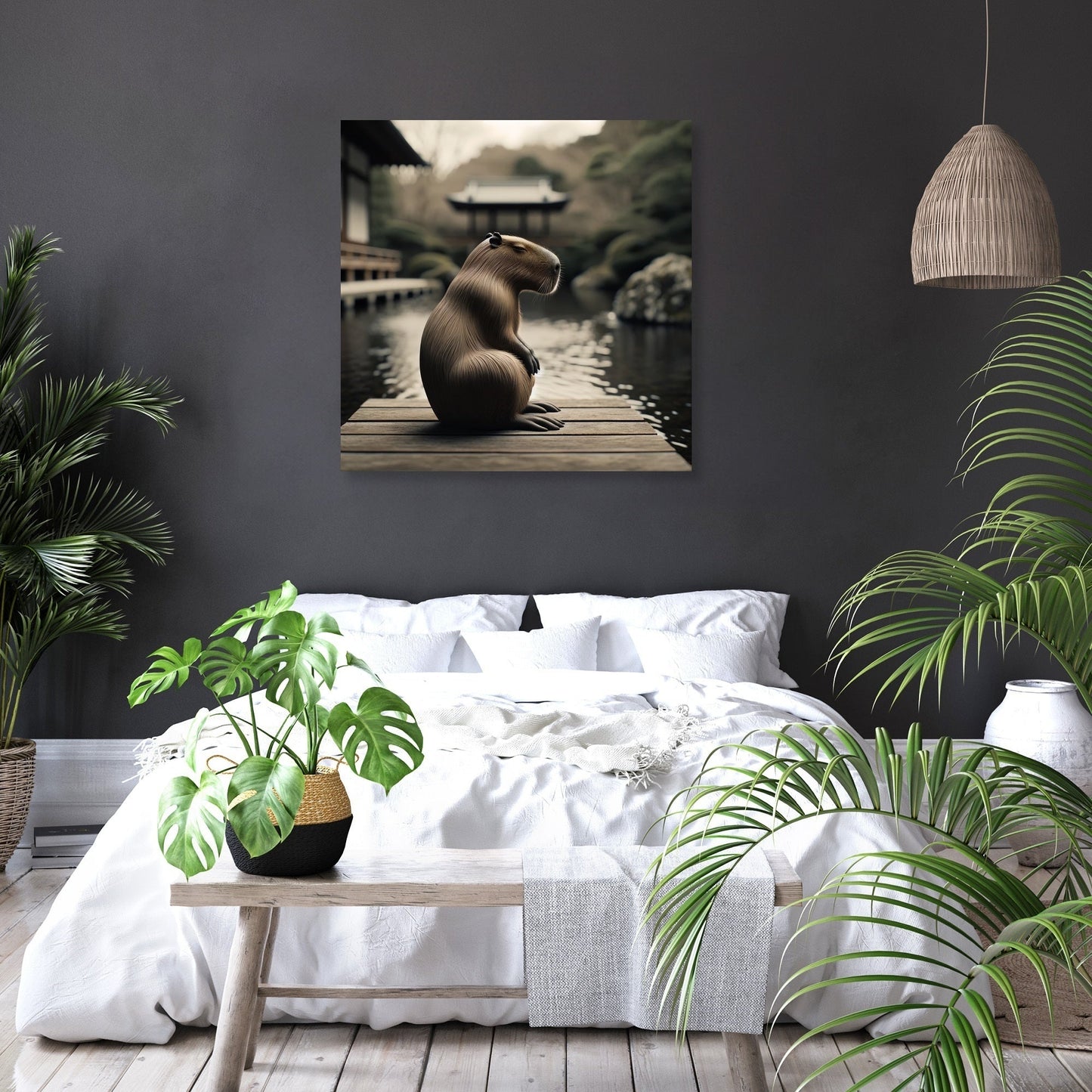 Zen Capybara Canvas