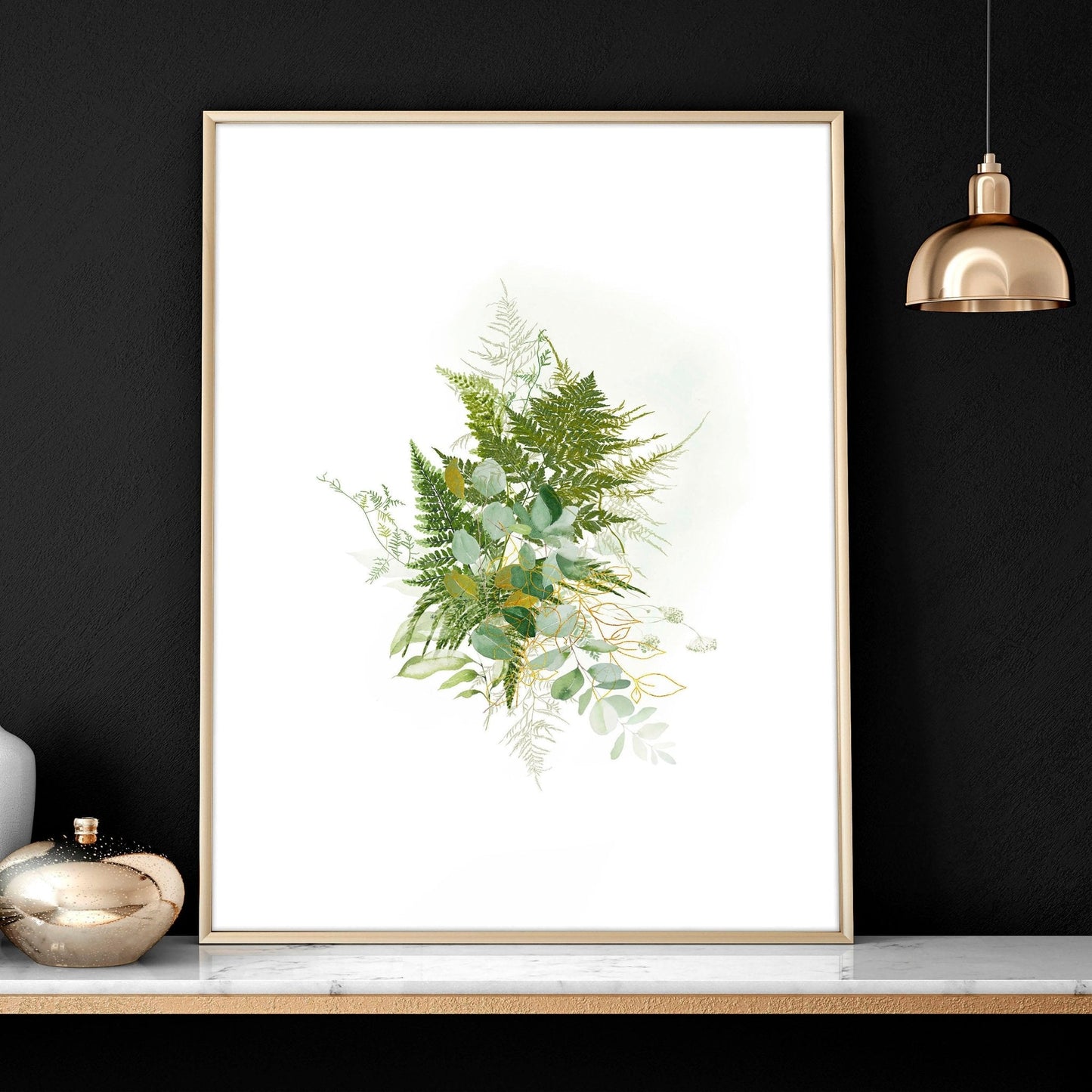 Botanical art prints | set of 3 wall art for living room