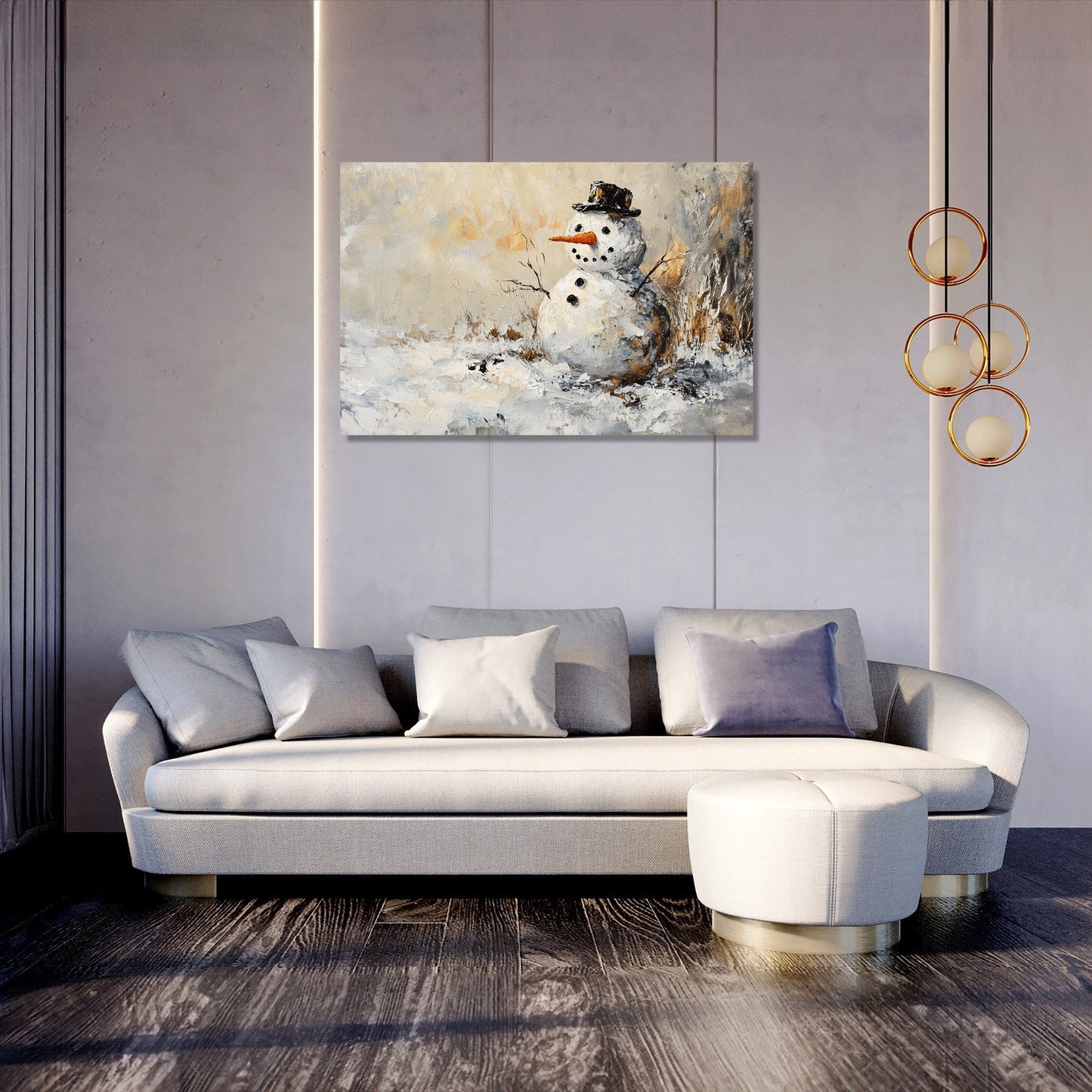 Melting Snowman Canvas