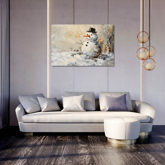 Melting Snowman Canvas