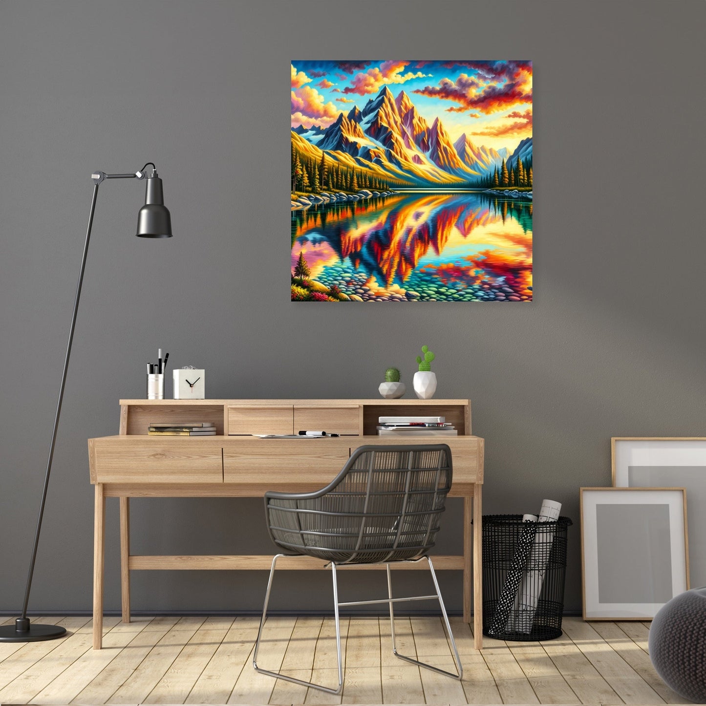 Majestic Mountain Reflection Canvas