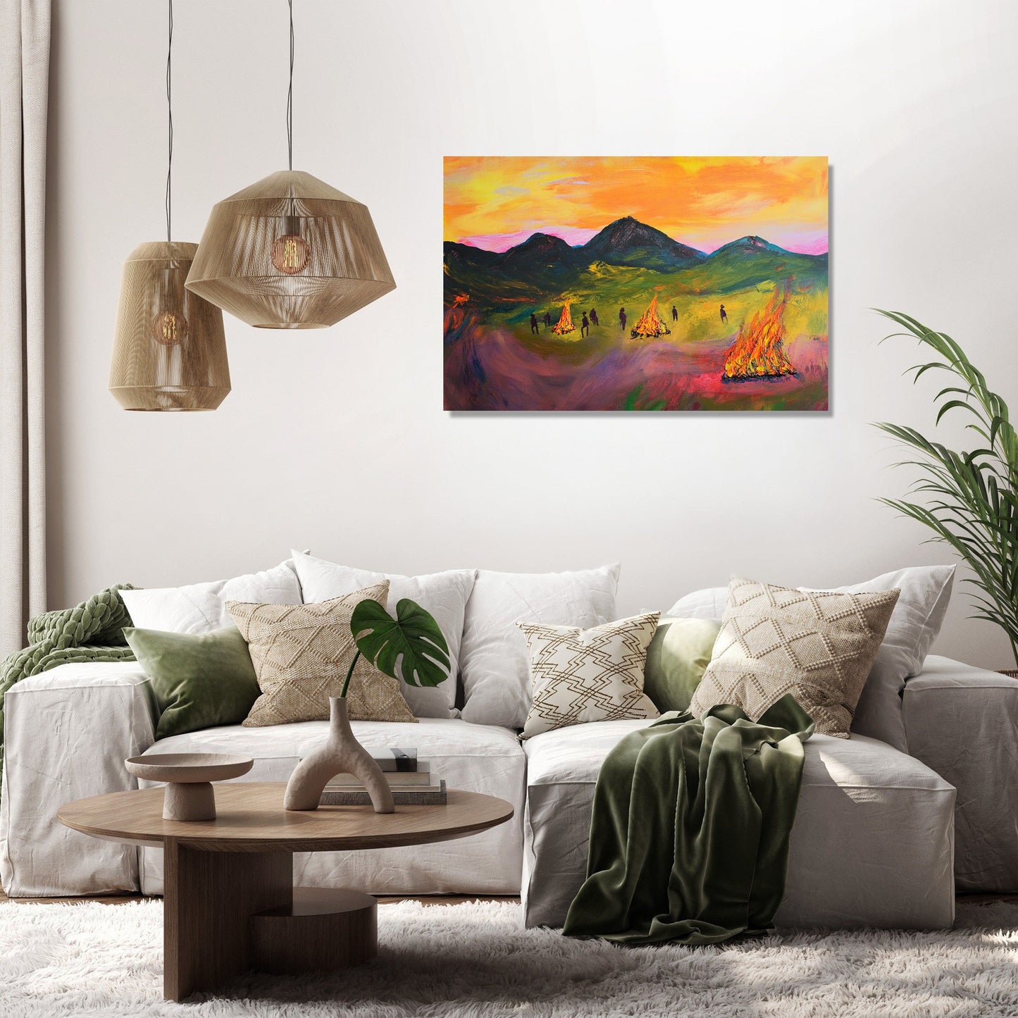 Bealtaine Bonfires Canvas