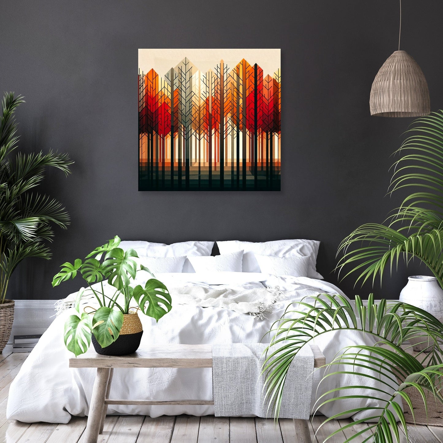 Autumn Geometry Canvas