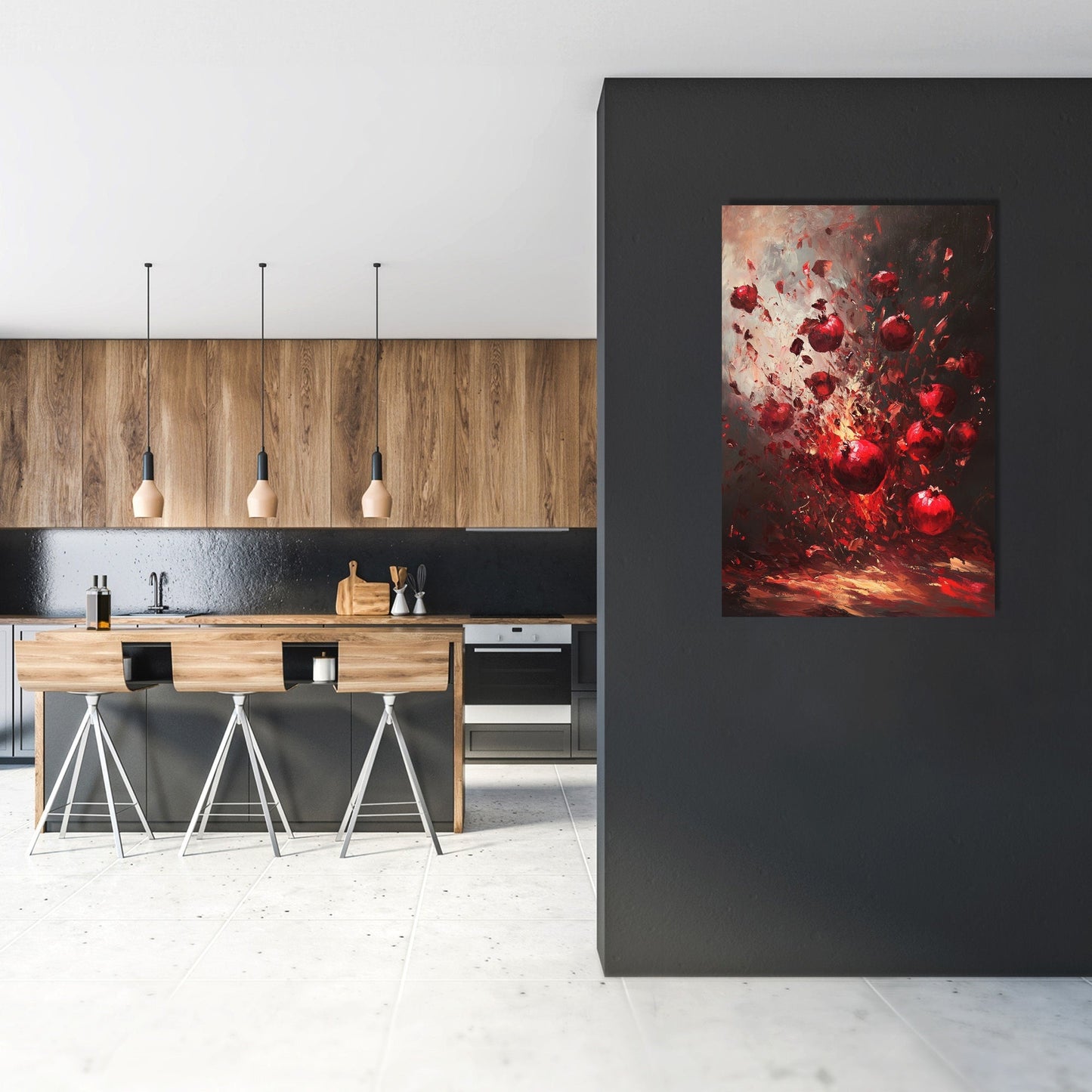 Pomegranate Burst Canvas