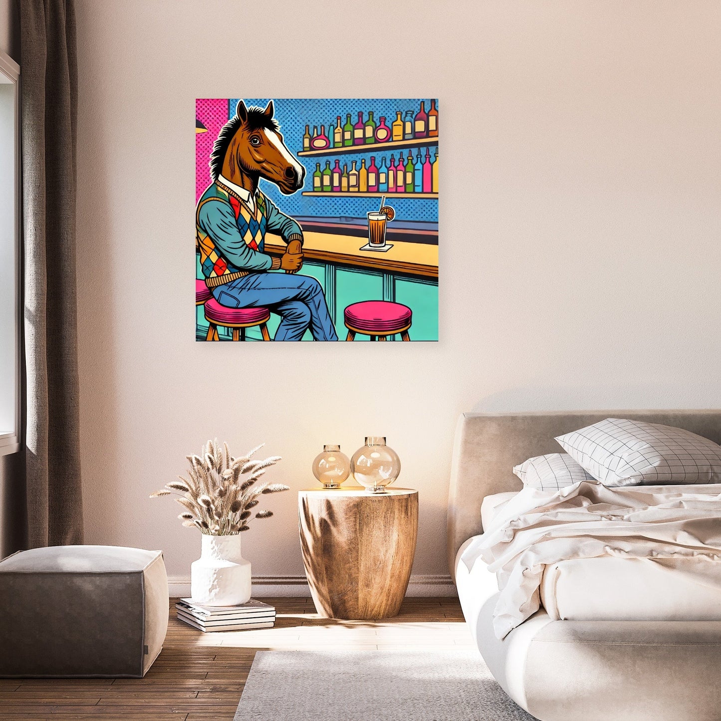 Retro Horse Bar Canvas