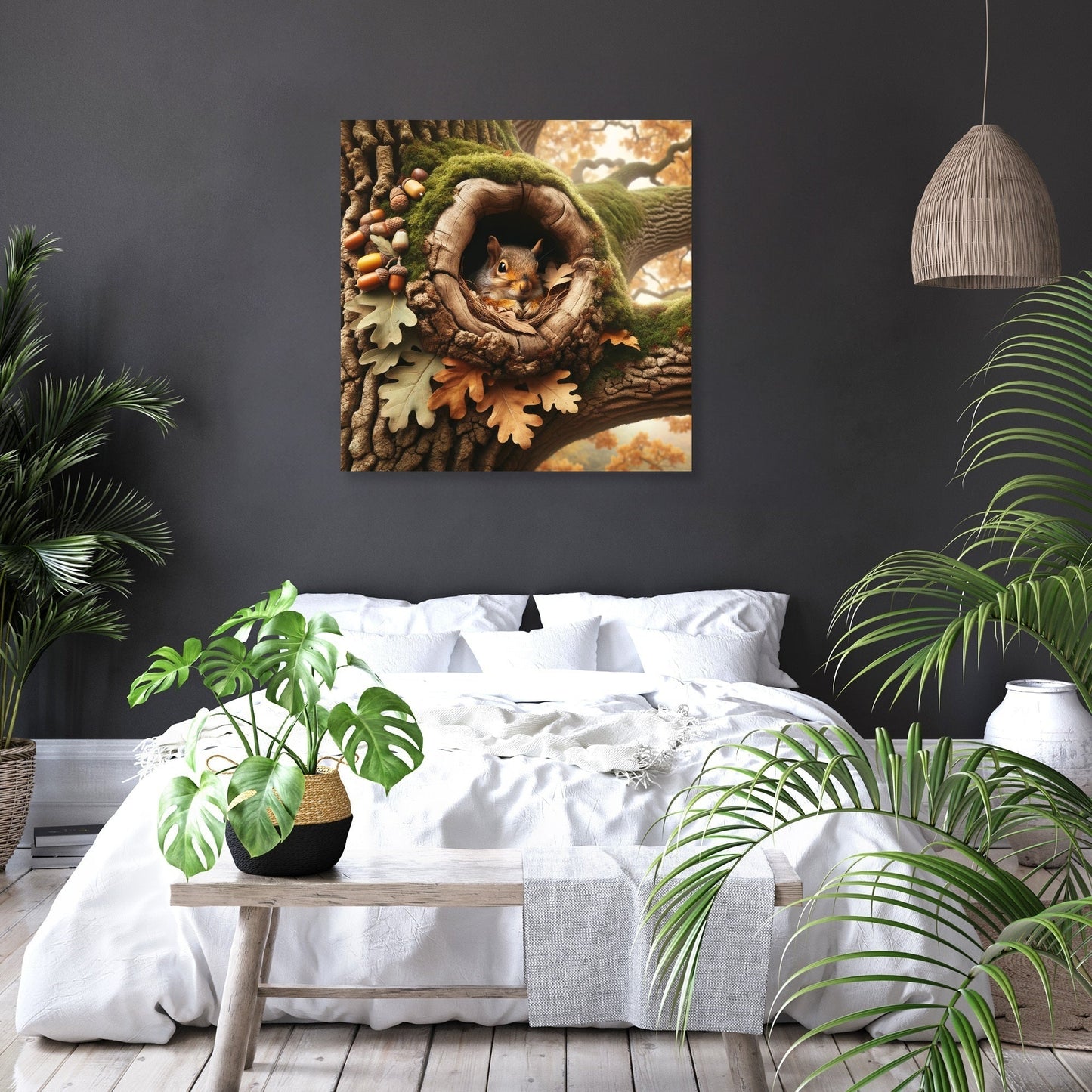 Autumn Squirrel Hollow Canvas
