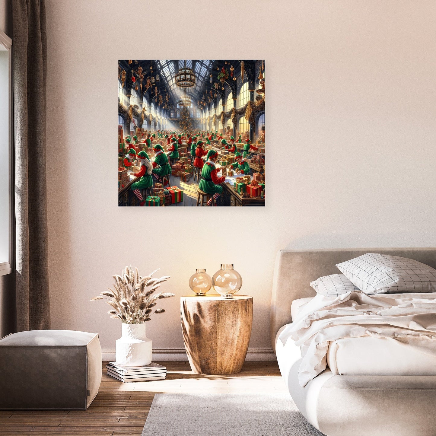 Elfin Joy Christmas Hall Canvas
