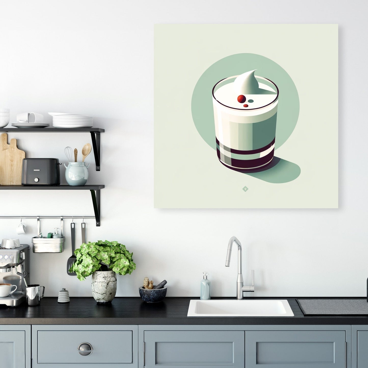 Minimalist Pisco Sour Canvas