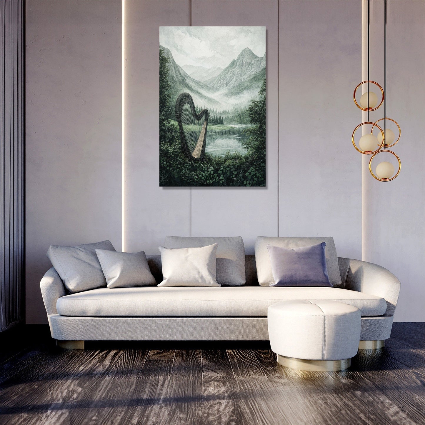 Celtic Harp Canvas