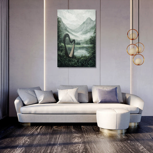 Celtic Harp Canvas