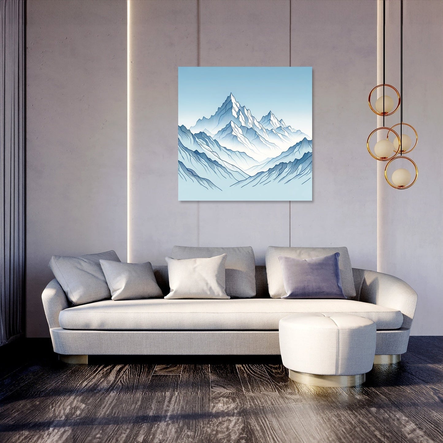 Snowy Peaks Canvas