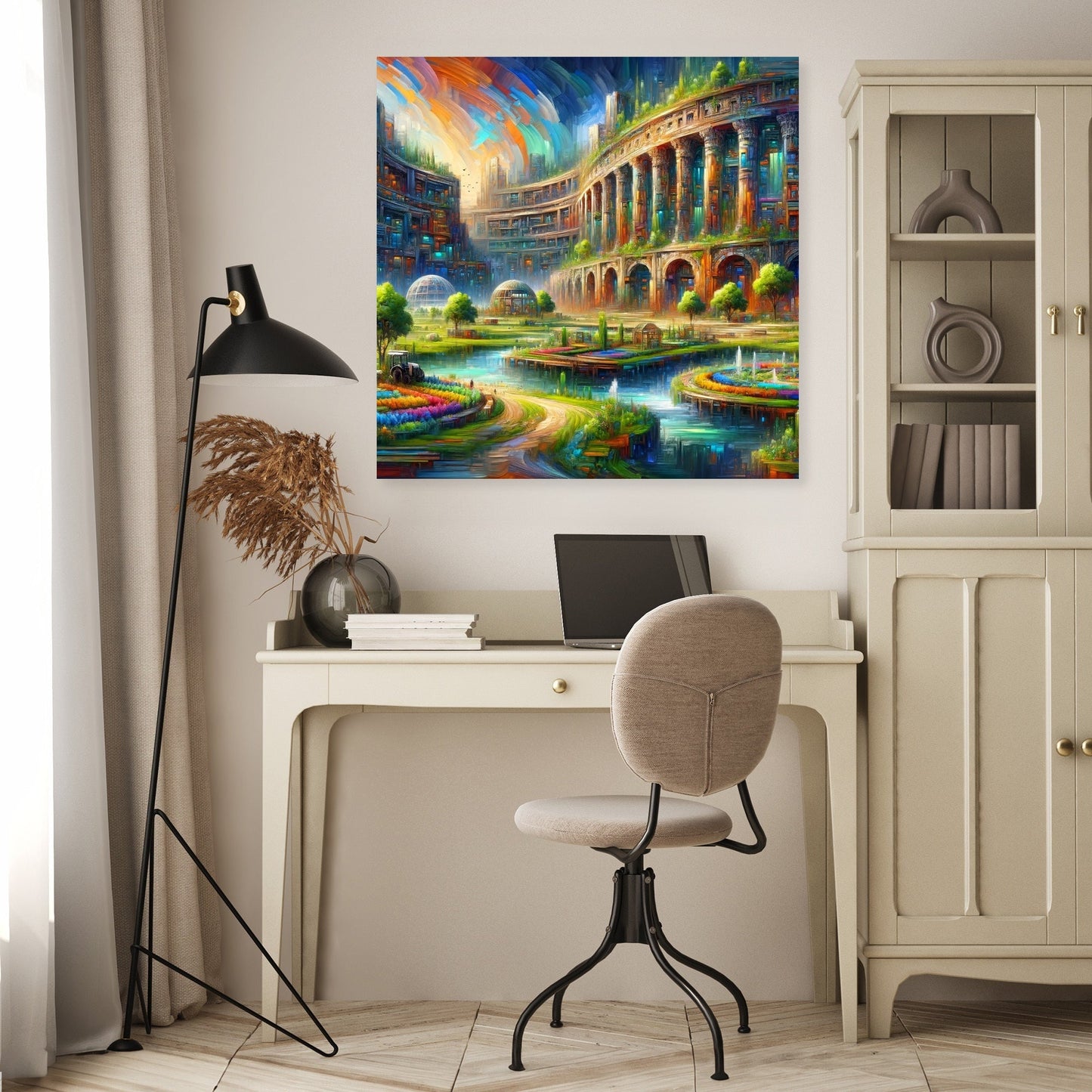 Future Echoes Amidst Ruins Canvas