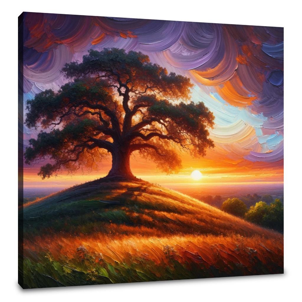Sunset Oak Canvas