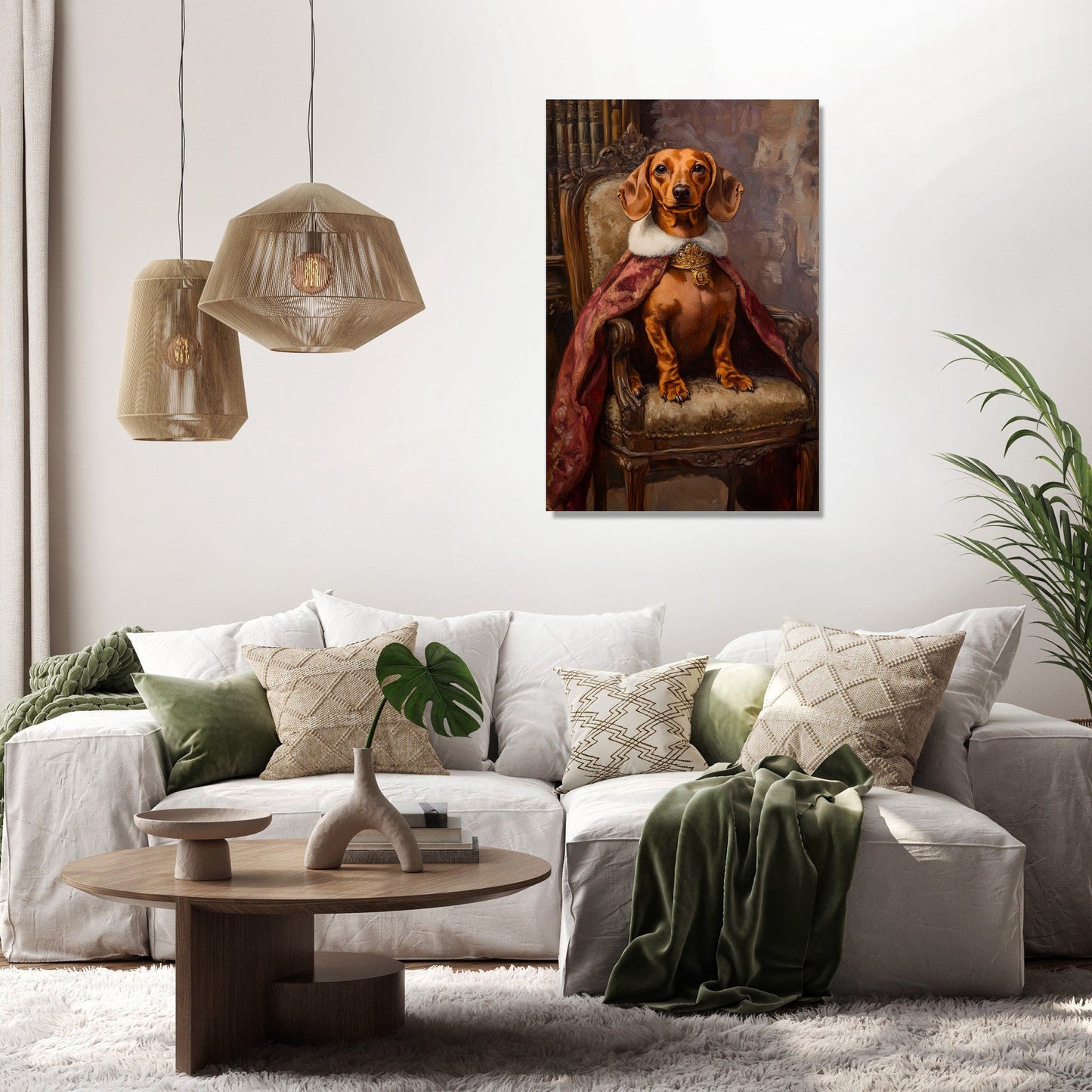 Regal Dachshund Twilight Canvas