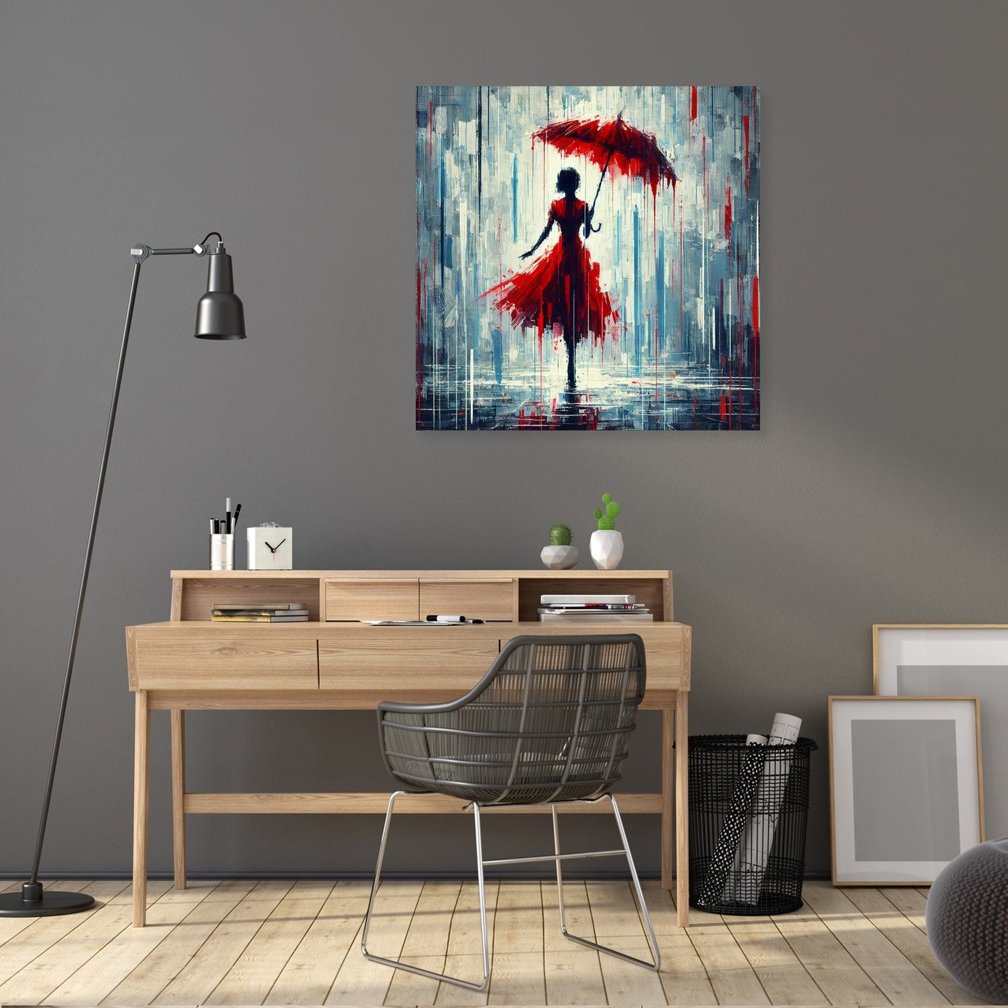 Rainy Day Silhouette Canvas