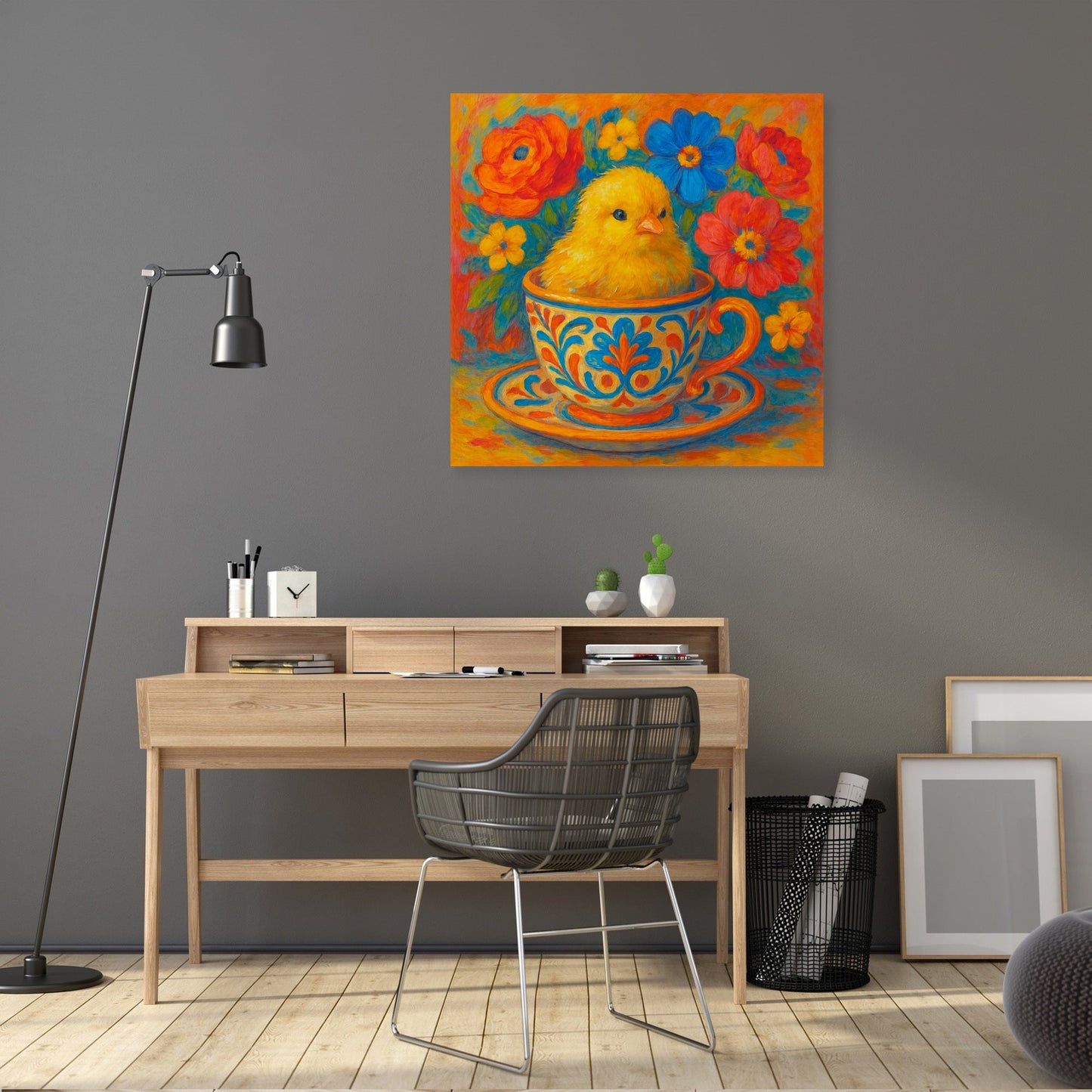 Chick in a Teacup Canvas
