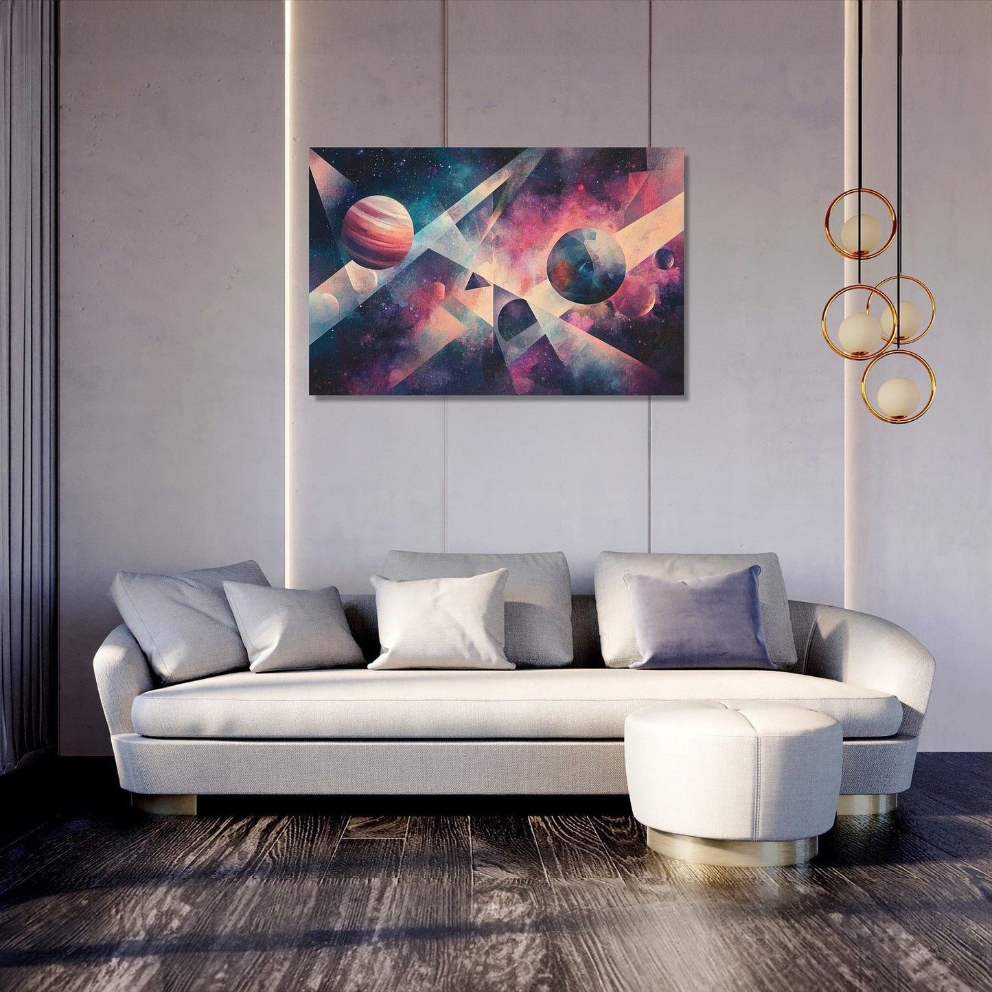 Geometric Cosmos Harmony Canvas