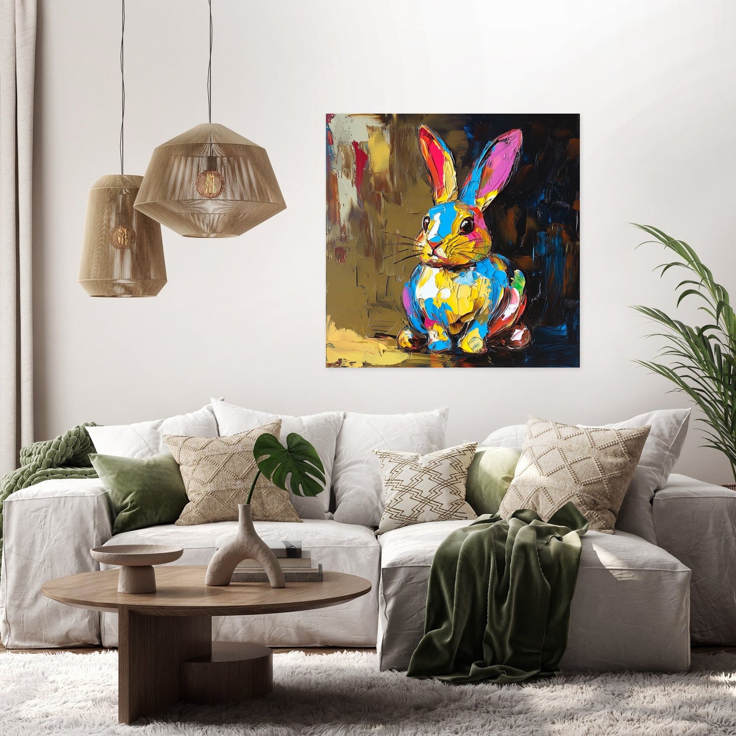 Golden Bunny Canvas