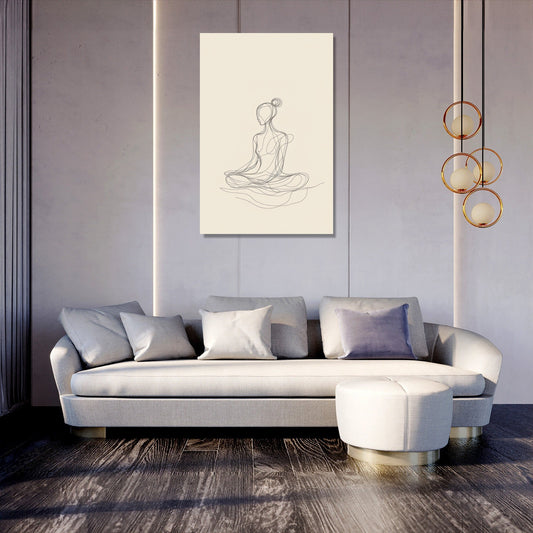Meditating Figure Canvas