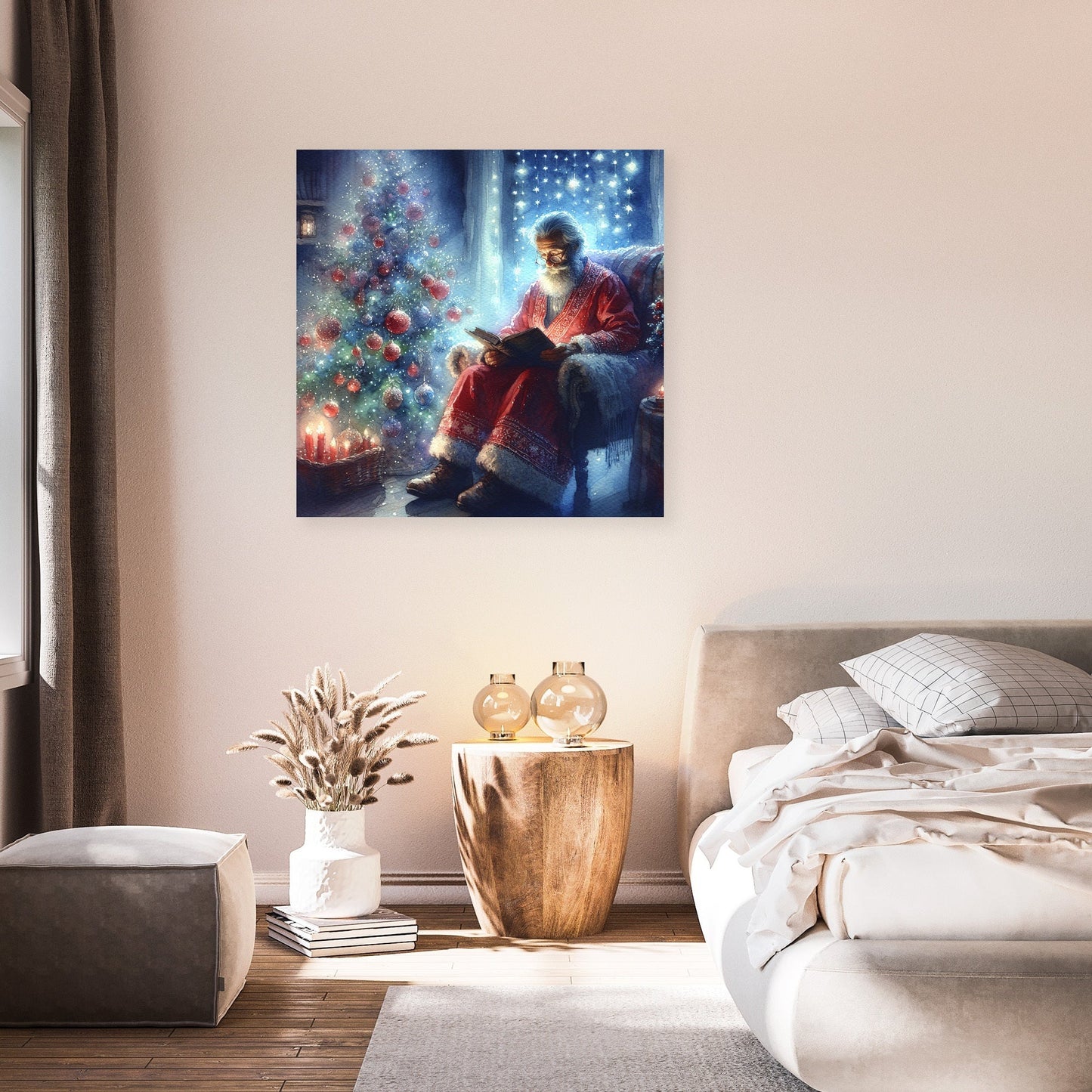 Santa's Reflective Eve Canvas