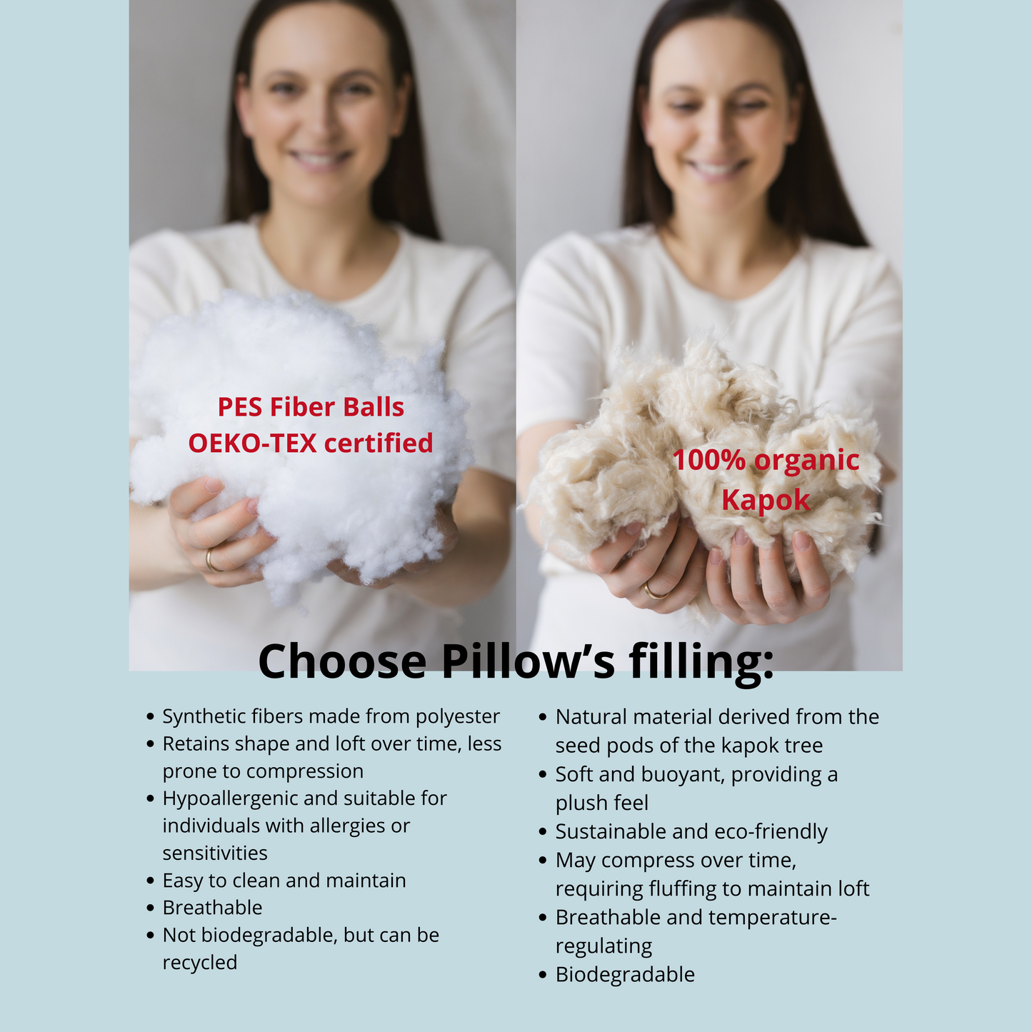 MINICAMP C-Shape Nursing & Maternity Pillow with Organic Milk White Cover | Natural Kapok or PES Filling