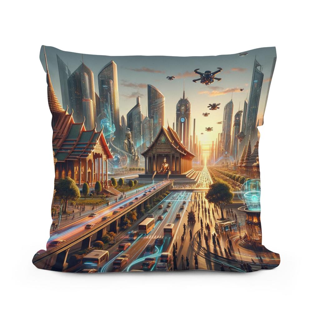 Past Meets Future Cotton Cushion