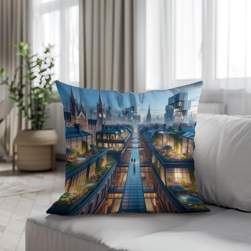 Green Canopy Twilight Cotton Cushion
