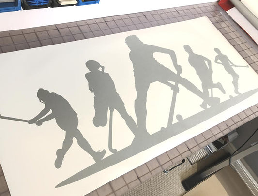 Field Hockey Wall Sticker - Transform Your Space with Dynamic Sports Art!