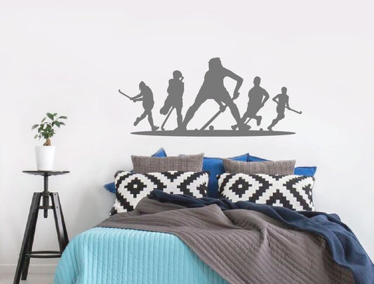 Field Hockey Wall Sticker - Transform Your Space with Dynamic Sports Art!